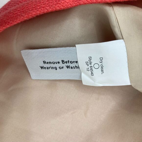 J.Crew Jacket Size 4 Coral Cropped Long Sleeve Fringe Trim Button NWT - Picture 15 of 16